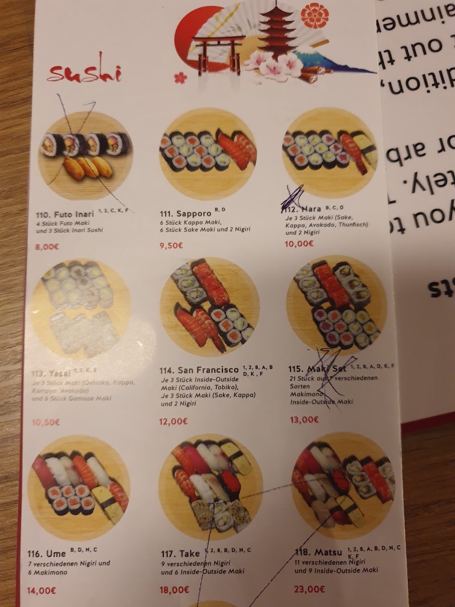Menu Sakura Sushi 3-6