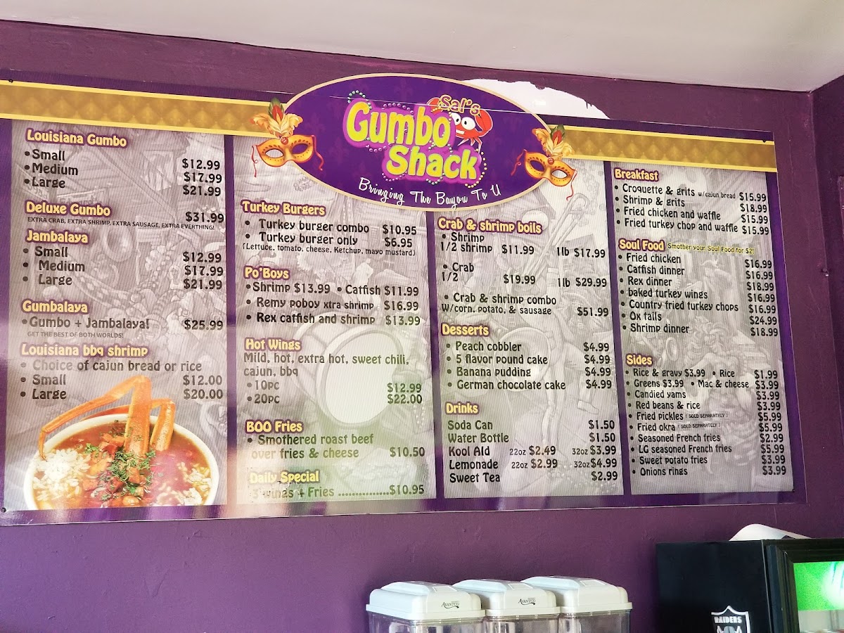 Menu Sal's Gumbo Shack-3