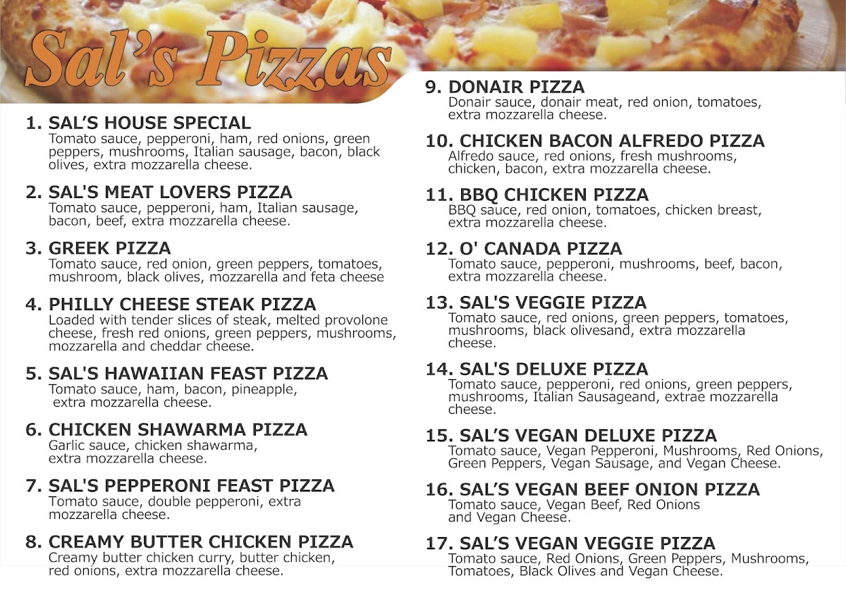 Menu Sal's Pizza-1