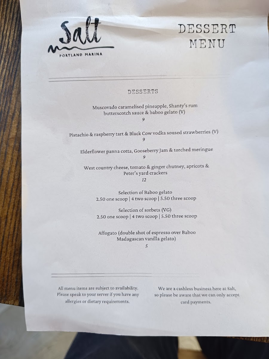 Menu Salt At Portland Marina-2