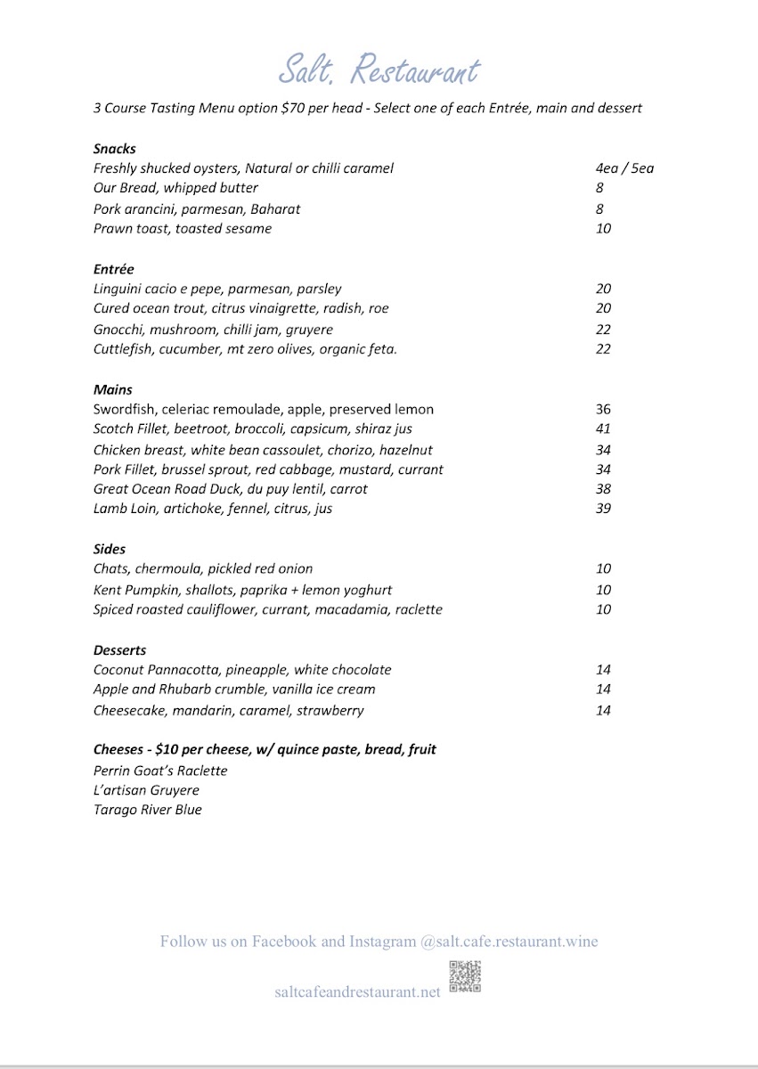Menu Salt Cafe Restaurant Wine-4