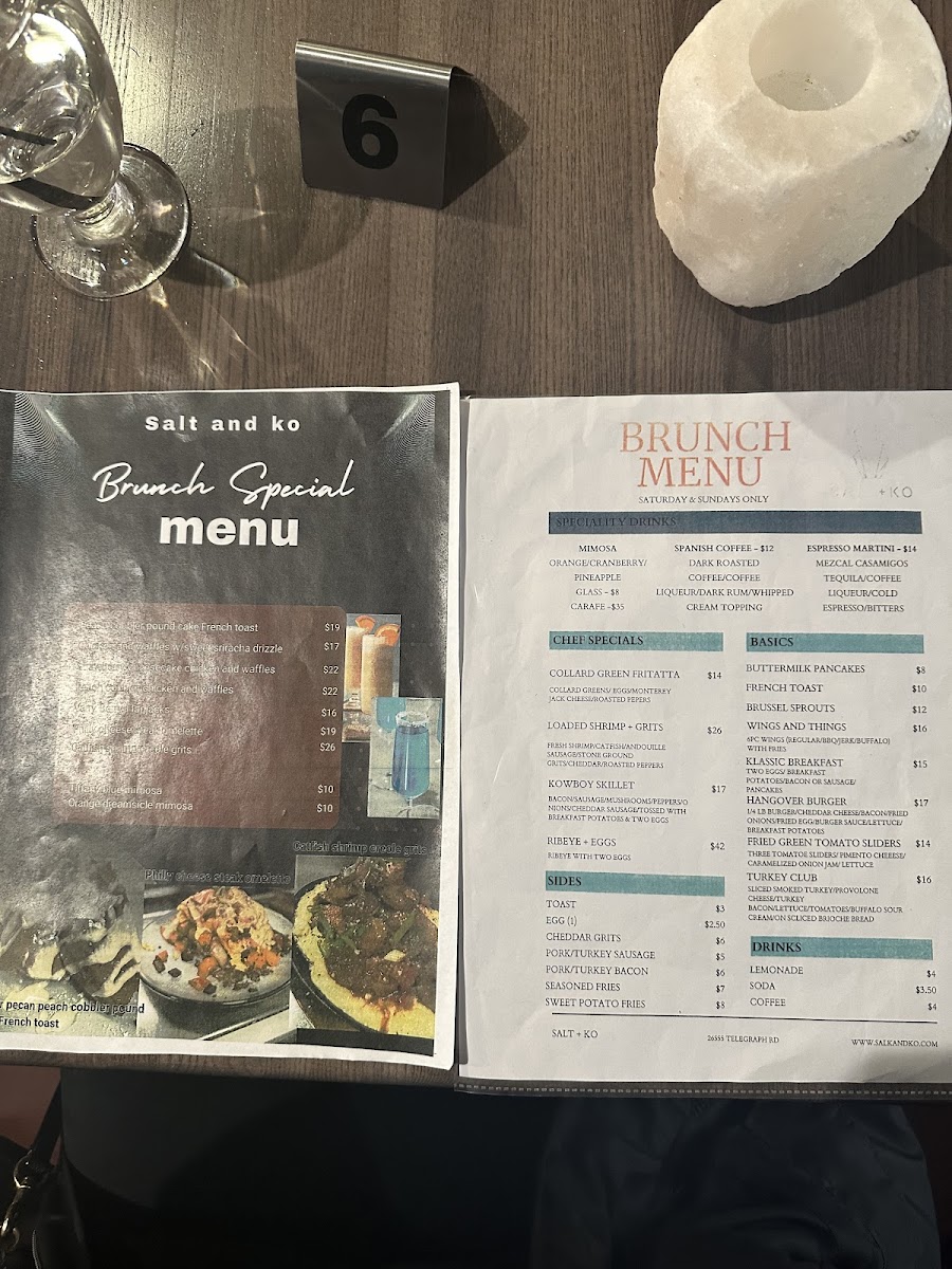 Menu Salt + Ko-3