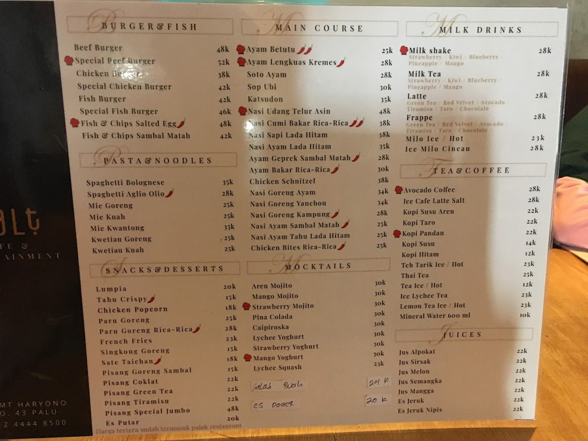 Menu Salt & Sugar Cafe & Kitchen-1