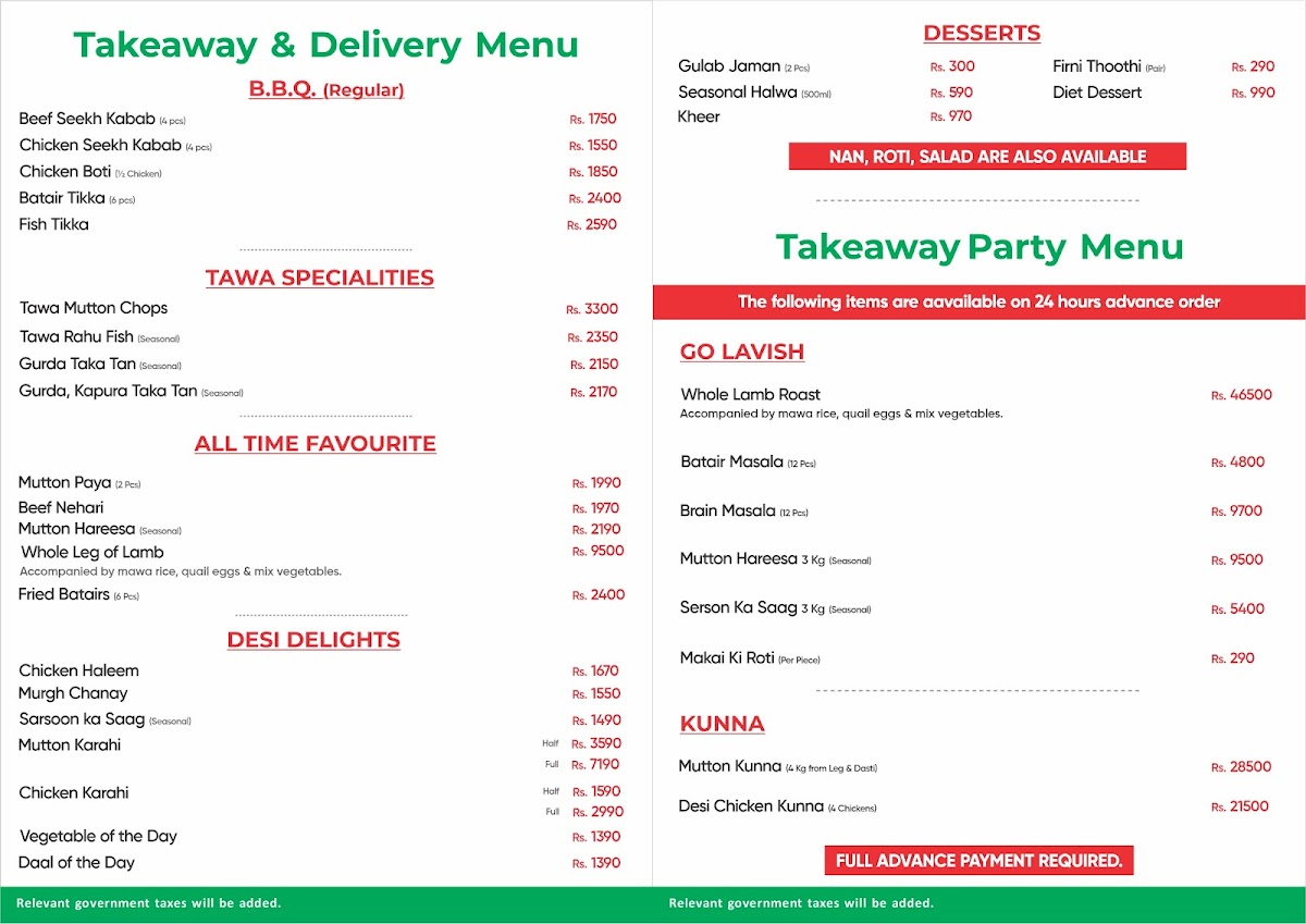 Menu Salt'n Pepper Village Lahore-4