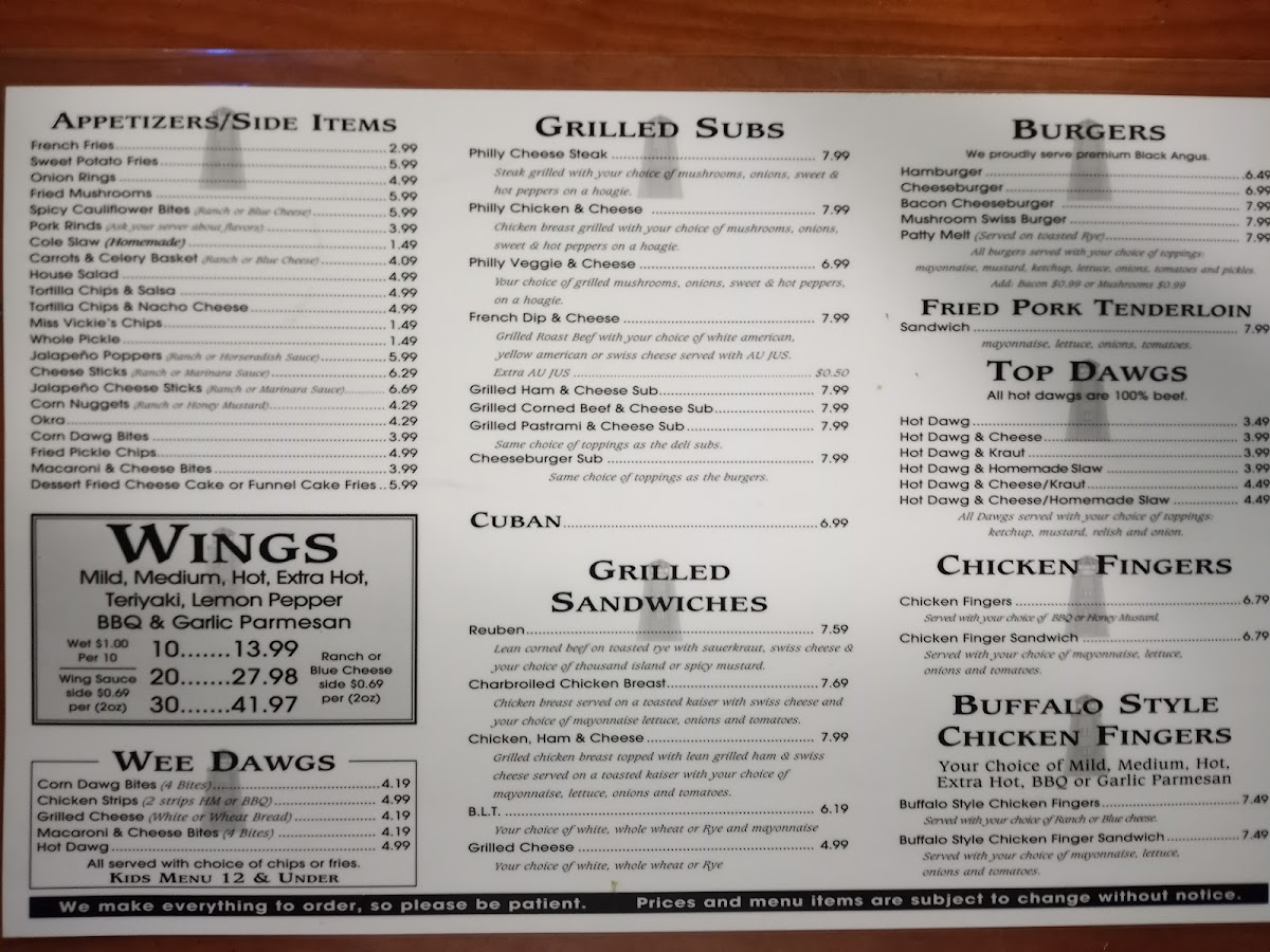 Menu Salty Dawg Pub & Deli-6