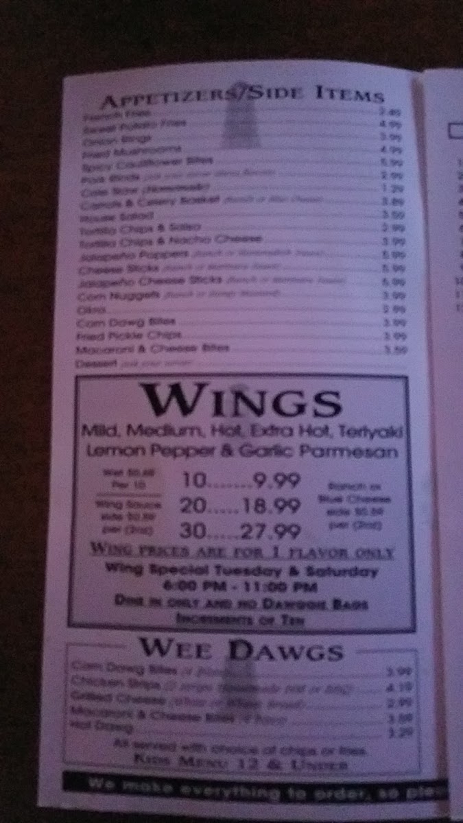Menu Salty Dawg Pub & Deli-8