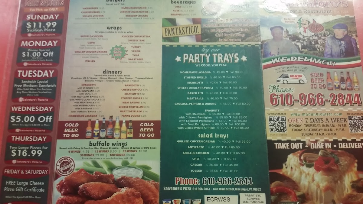 Menu Salvatore's Pizzeria-2