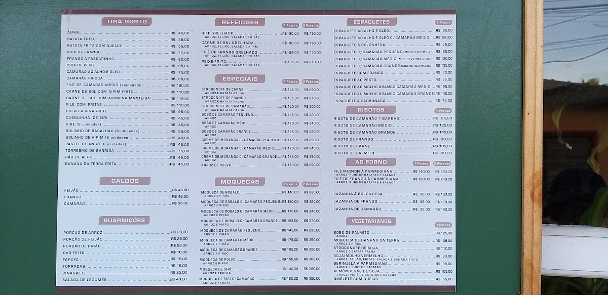 Menu Samburá Duzé-1