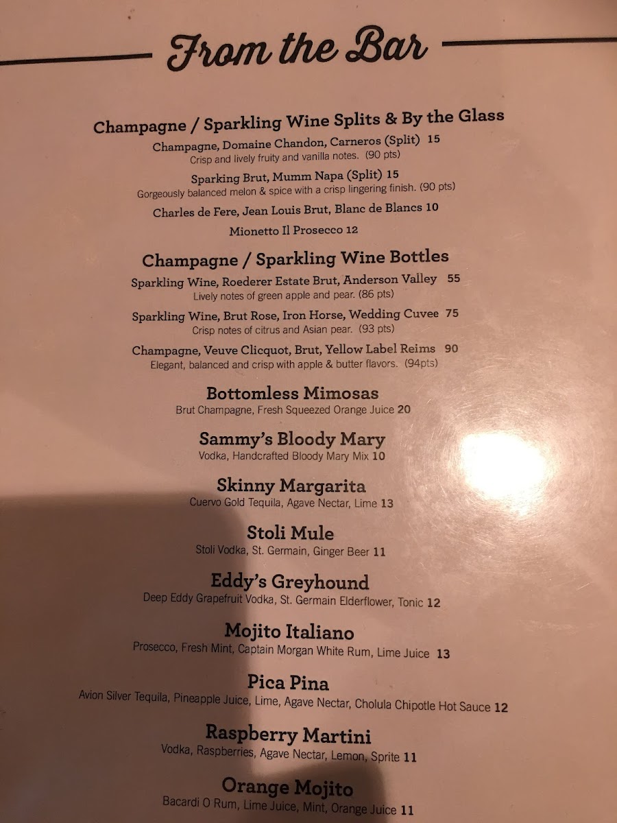 Menu Sammy’S Restaurant & Bar-10