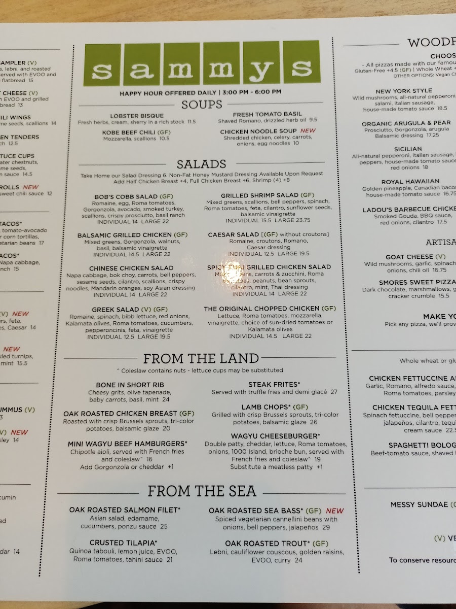 Menu Sammy’S Restaurant & Bar-3