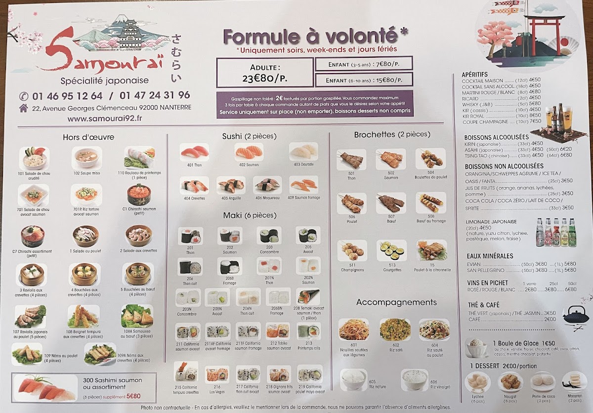 Menu Samouraï-1