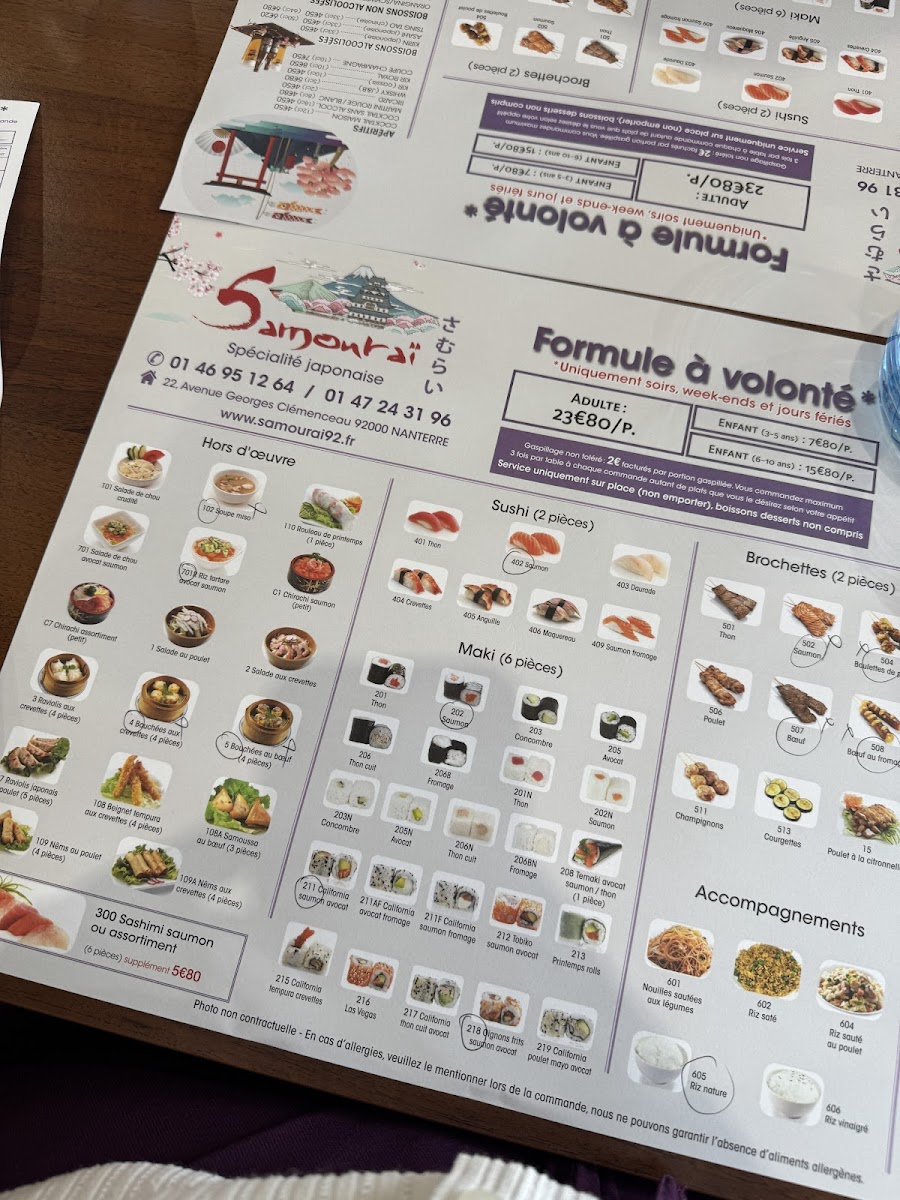 Menu Samouraï-5