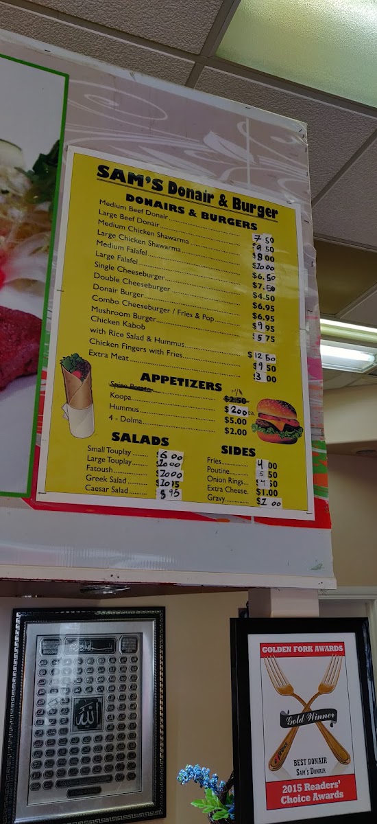 Menu Sam’S Donair-1