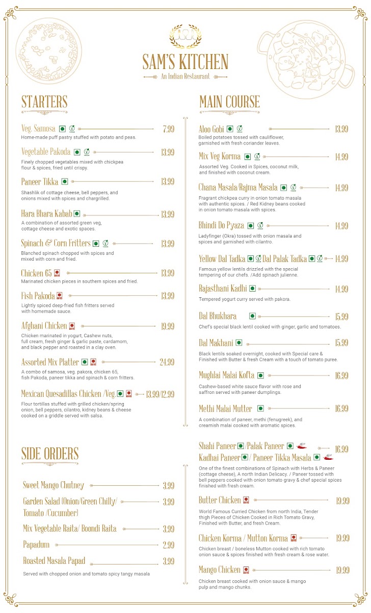 Sam's Kitchen Menu-1