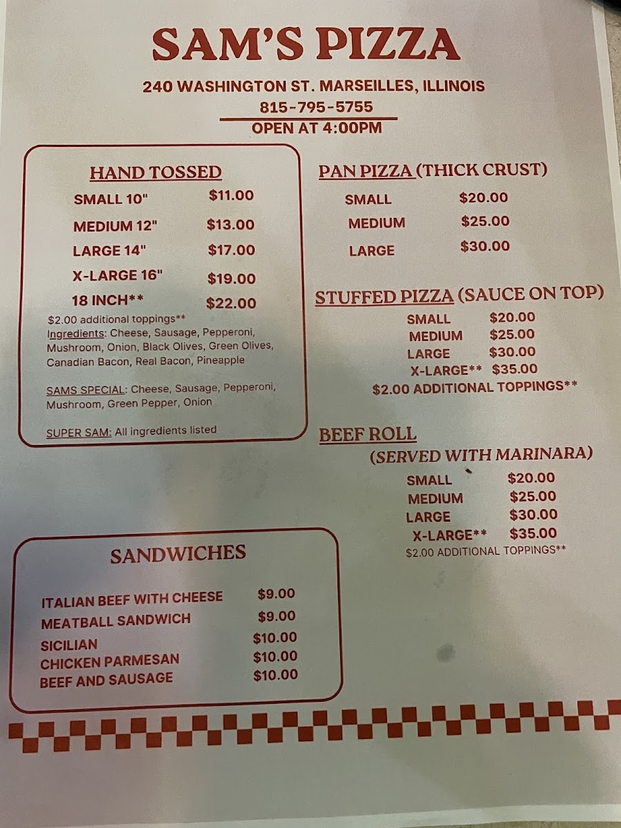 Menu Sam's Pizza-1