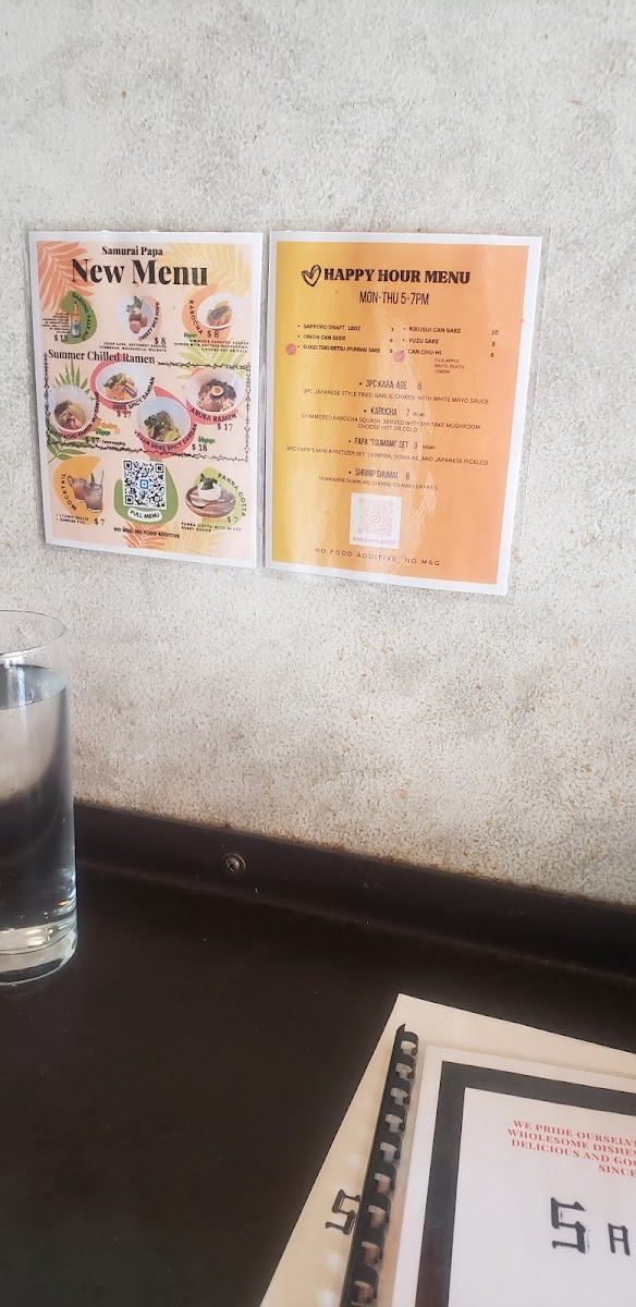 Menu Samurai Papa-2