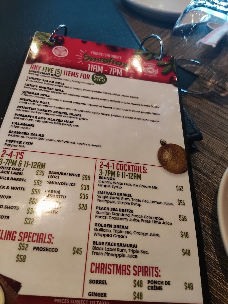 Menu Samurai Restaurant-7