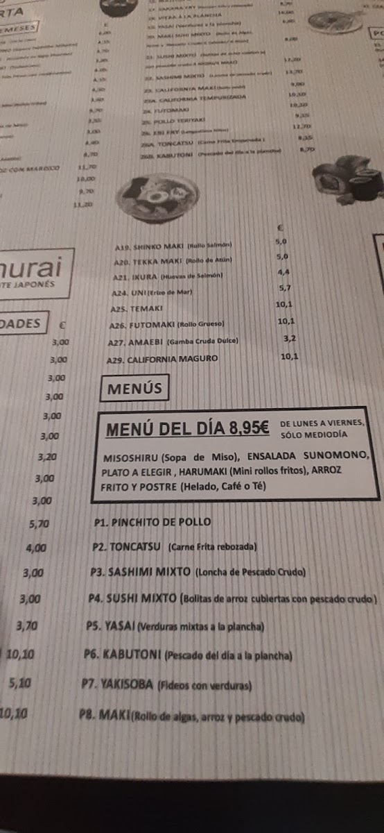 Menu Samurai-10