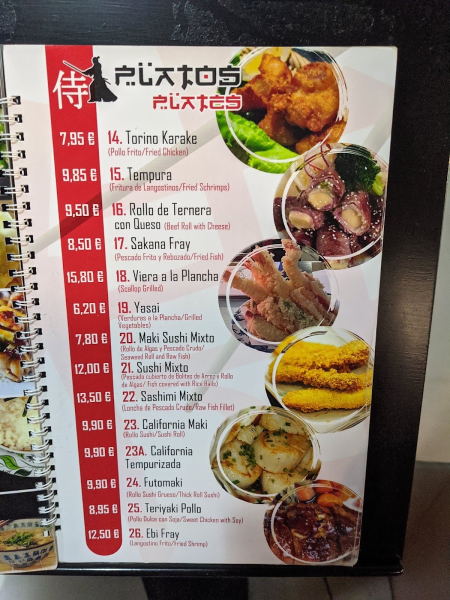 Menu Samurai-8