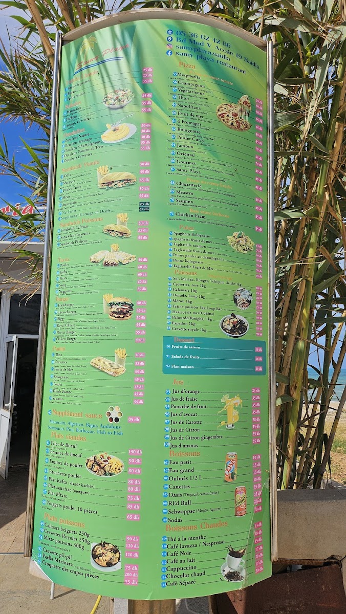 Menu Samy Playa : Restaurant & Pizzeria-4