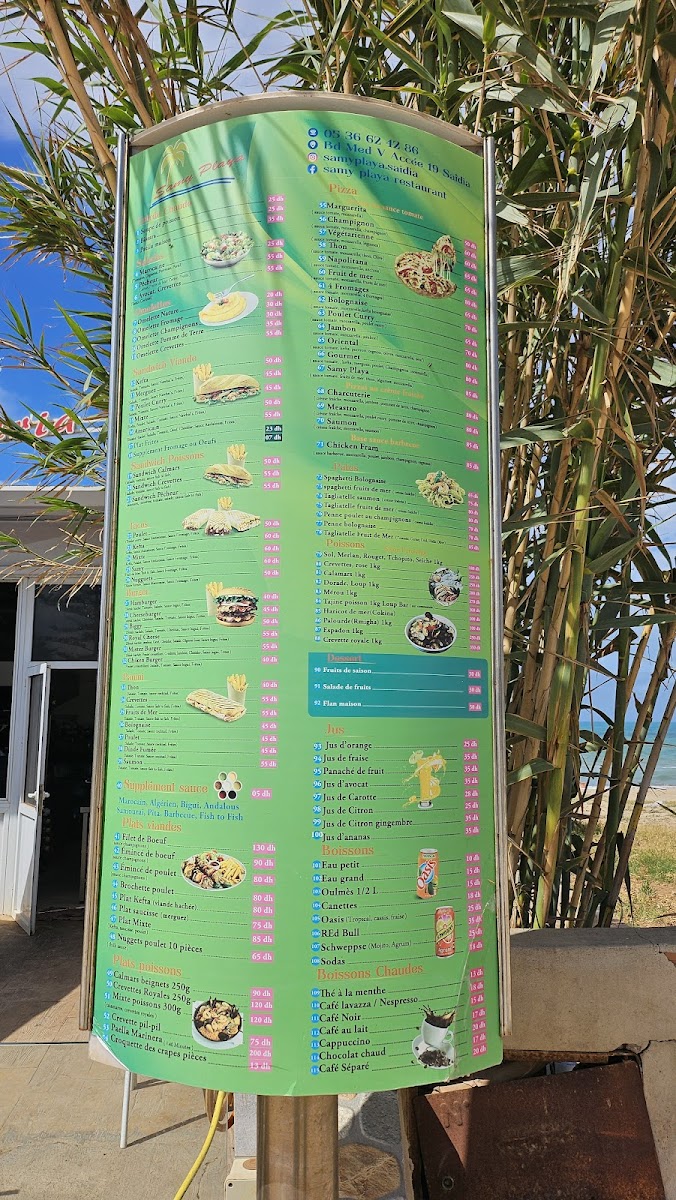 Menu Samy Playa : Restaurant & Pizzeria-5