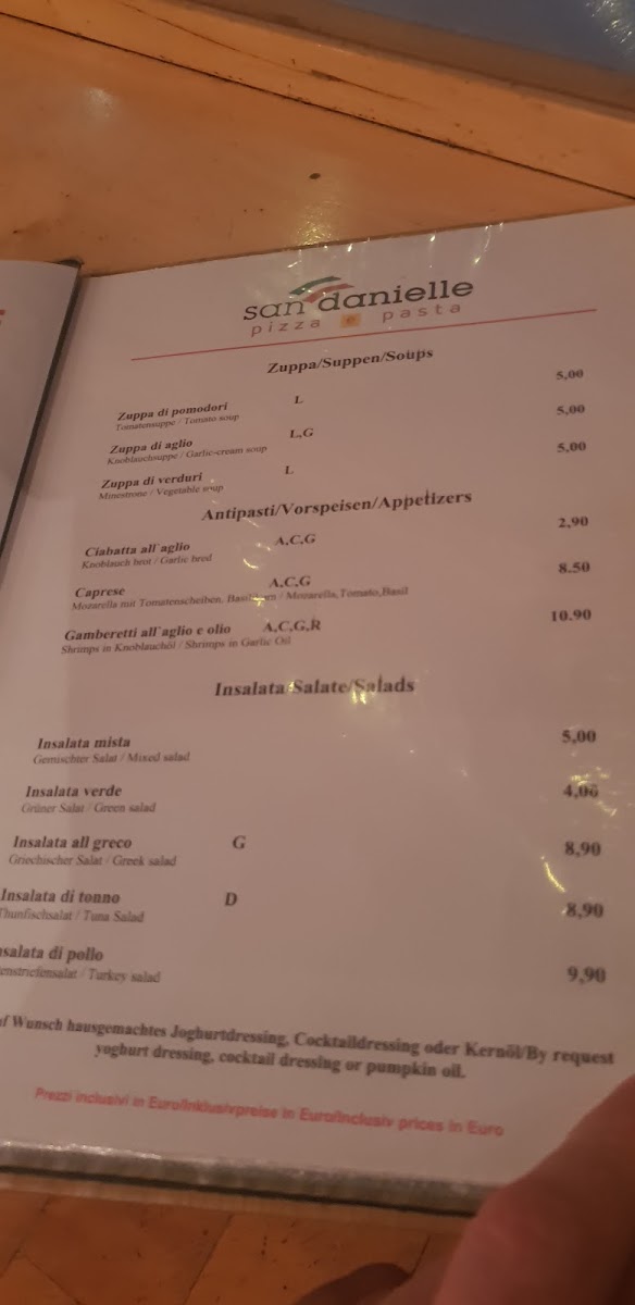Menu San Danielle Pizza E Pasta-5