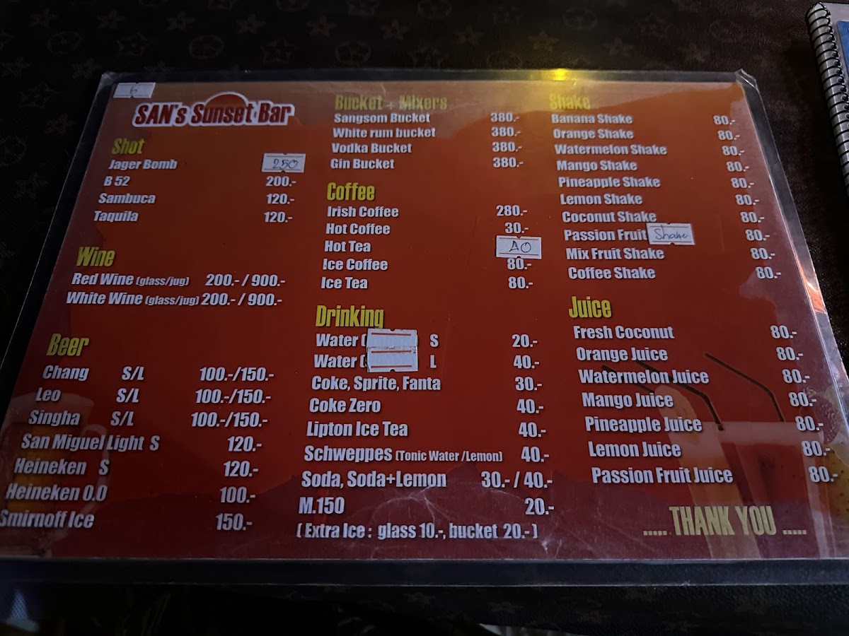 Menu San Sunset Bar-1