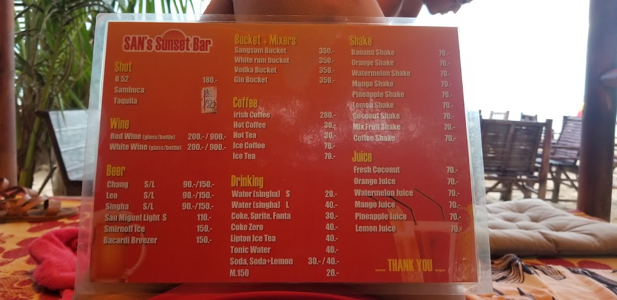 Menu San Sunset Bar-5