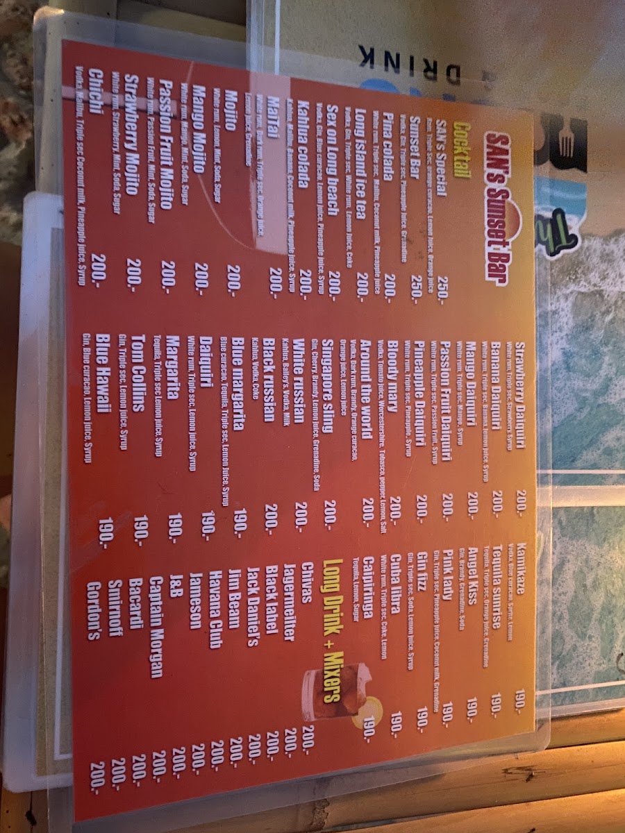 Menu San Sunset Bar-7