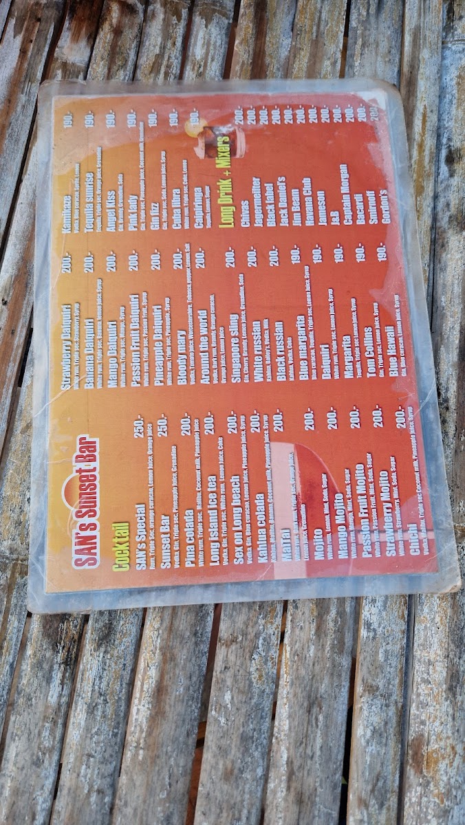 Menu San Sunset Bar-8