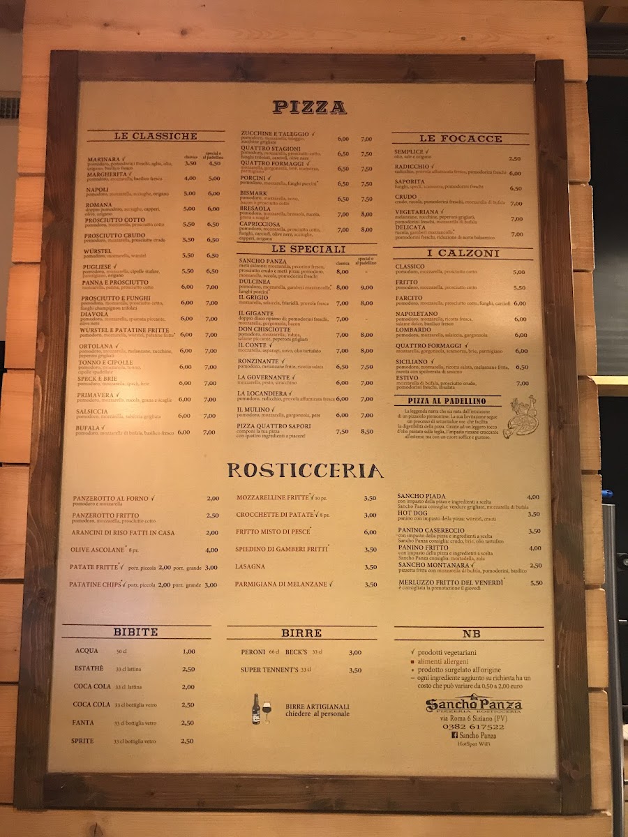 Menu Sancho Panza Pub | Pizzeria-1