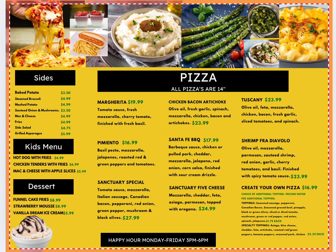 Menu Sanctuary Pub-1