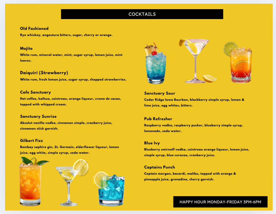 Menu Sanctuary Pub-3