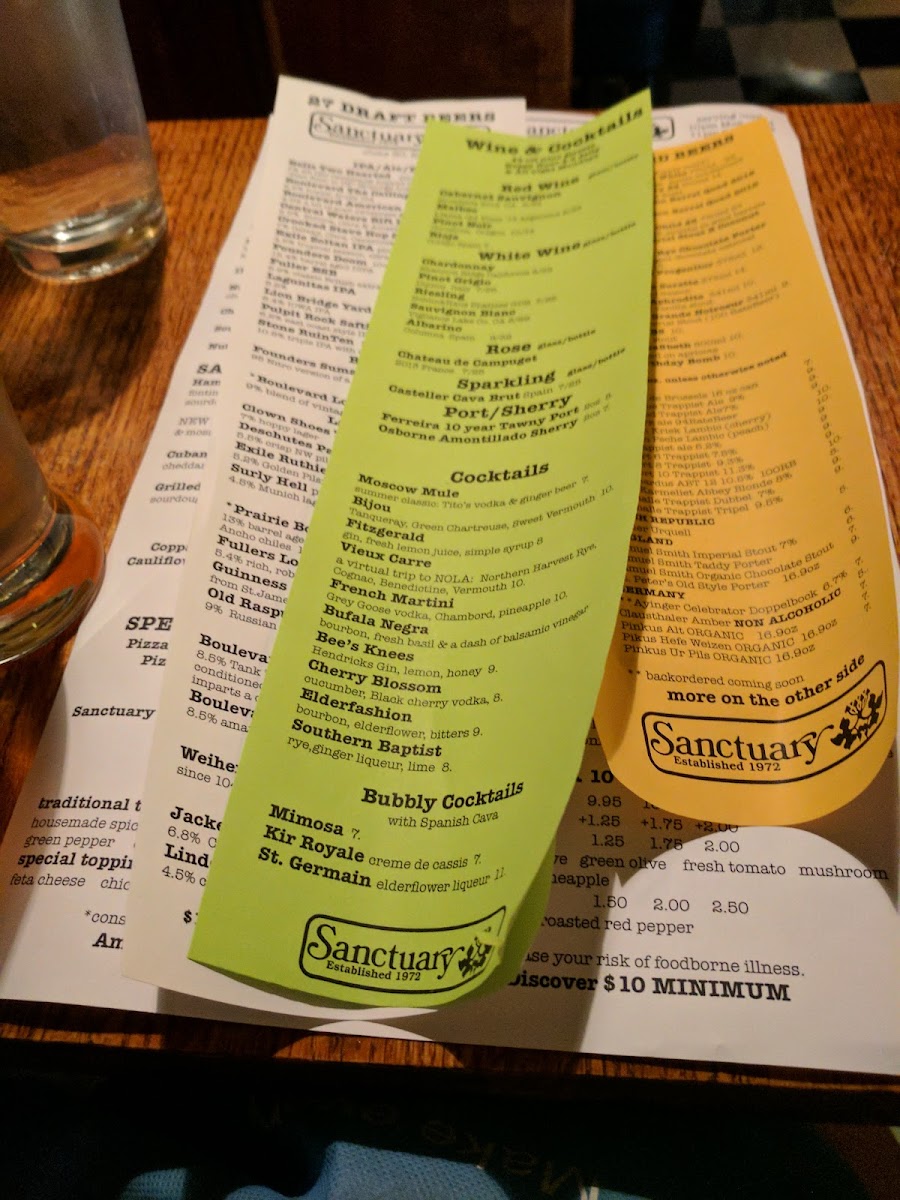 Menu Sanctuary Pub-5