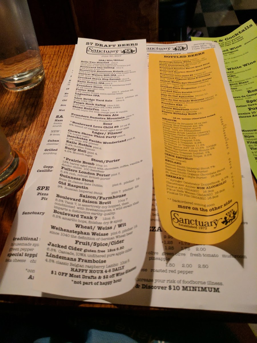 Menu Sanctuary Pub-6