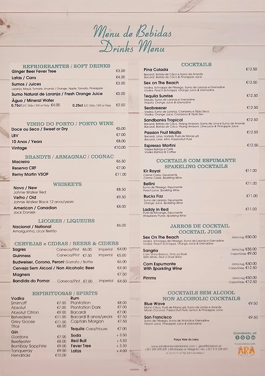 Menu Sandbanks Beach Restaurant-1