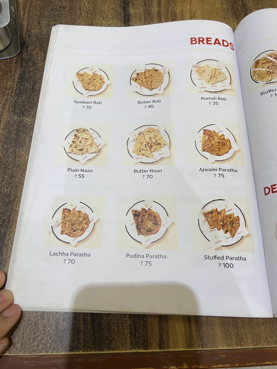 Menu Sandoz Restaurant - Karol Bagh-10
