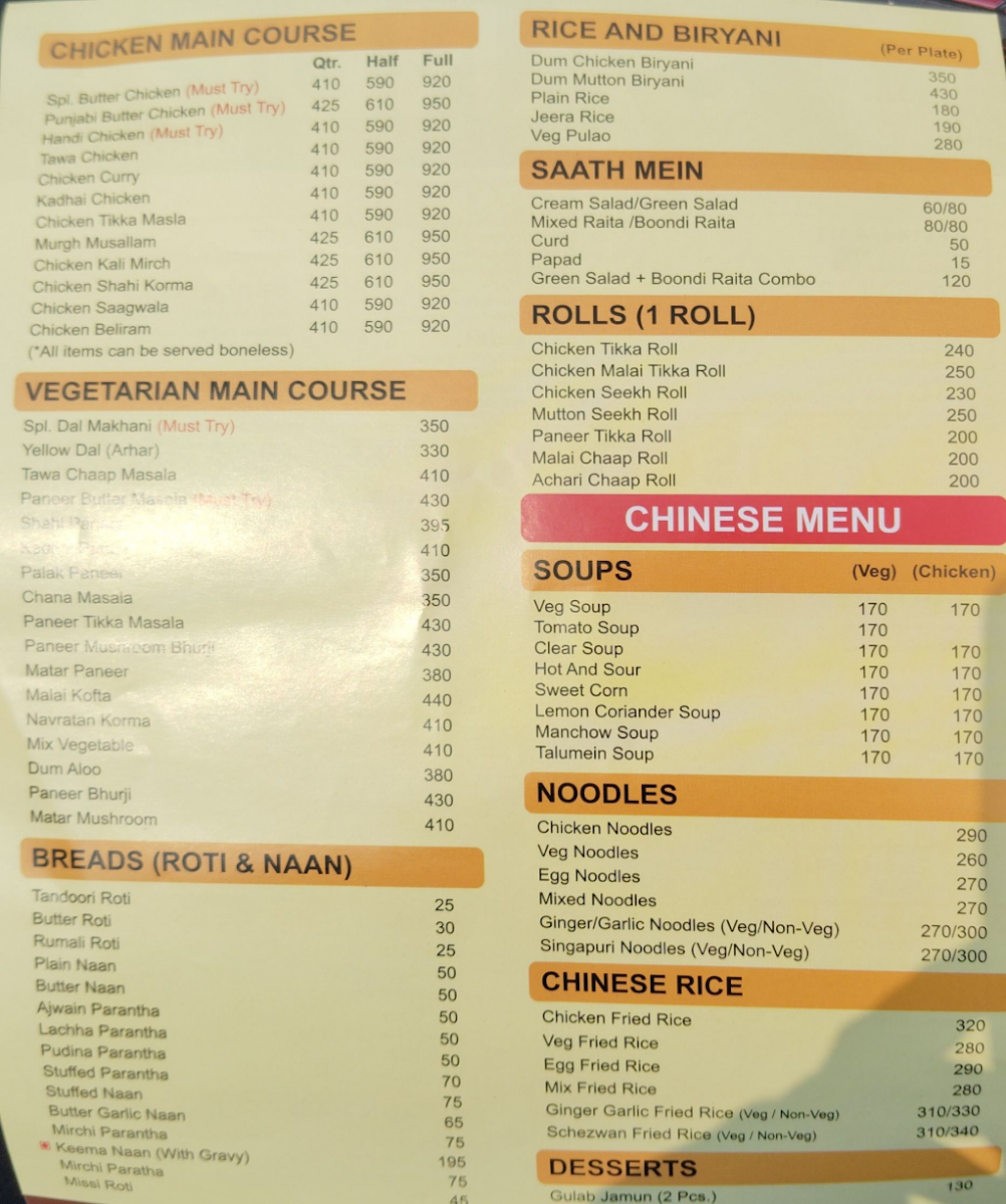 Menu Sandoz Restaurant - Karol Bagh-3