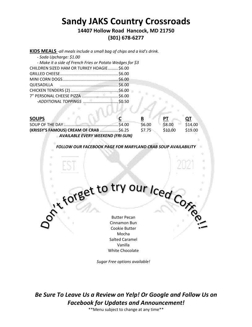 Menu Sandy Jaks Country Crossroads-4
