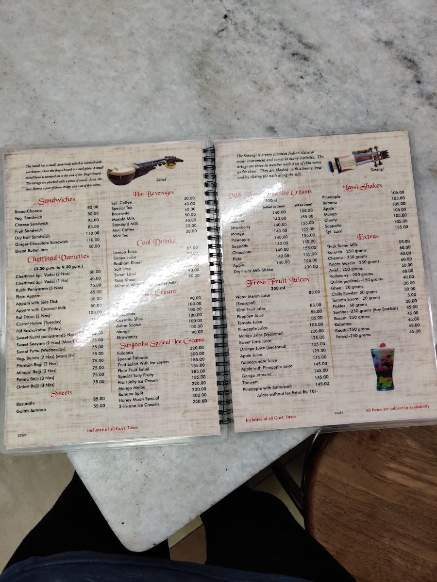 Menu Sangeetha Vegetarian Restaurant-2