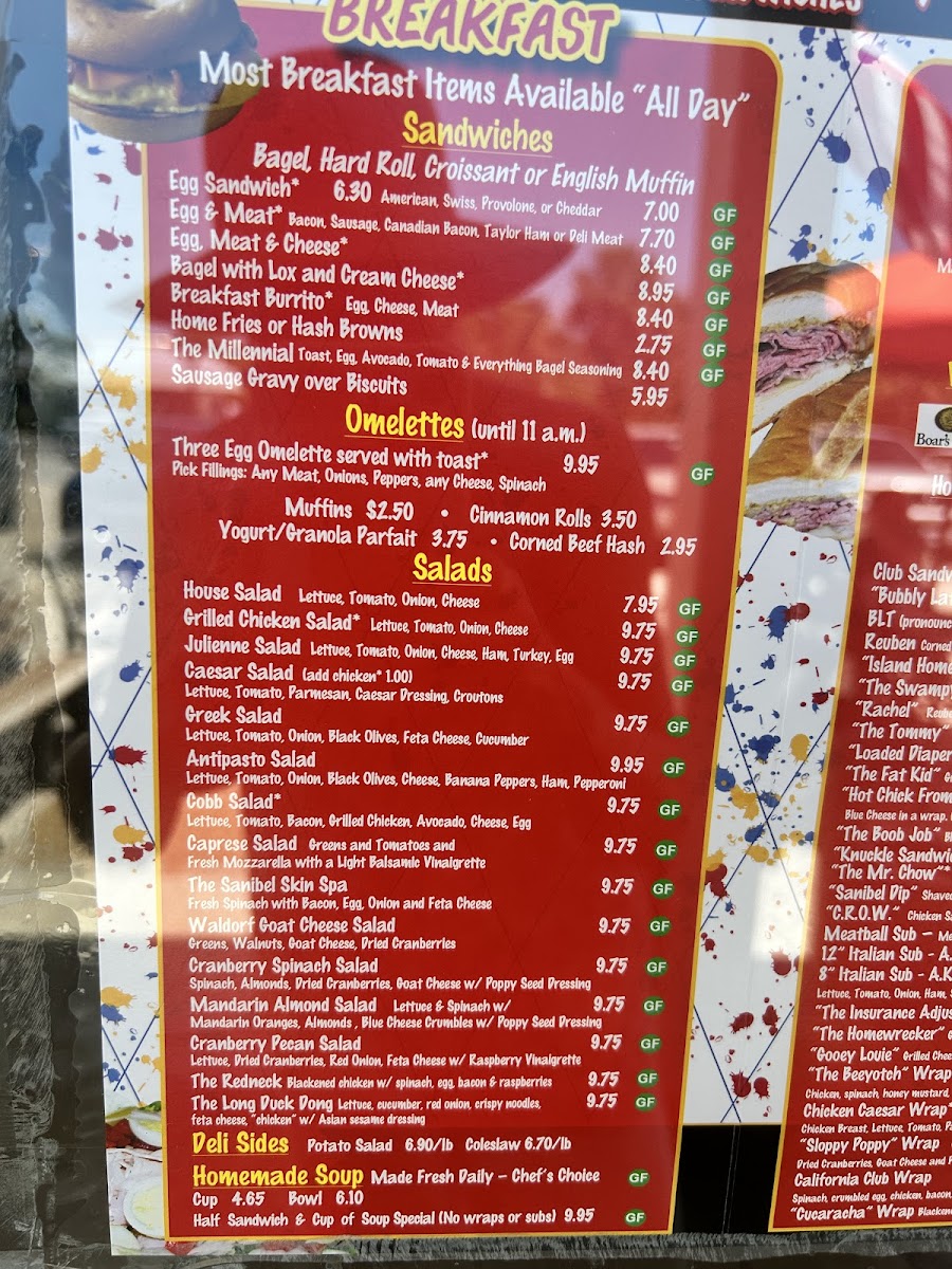 Menu Sanibel Deli & Coffee Factory-10