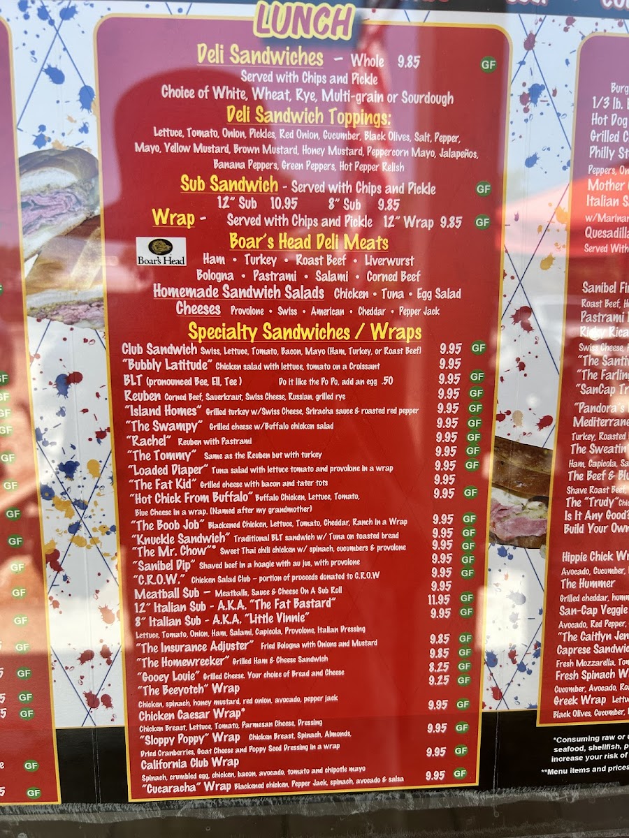 Menu Sanibel Deli & Coffee Factory-6