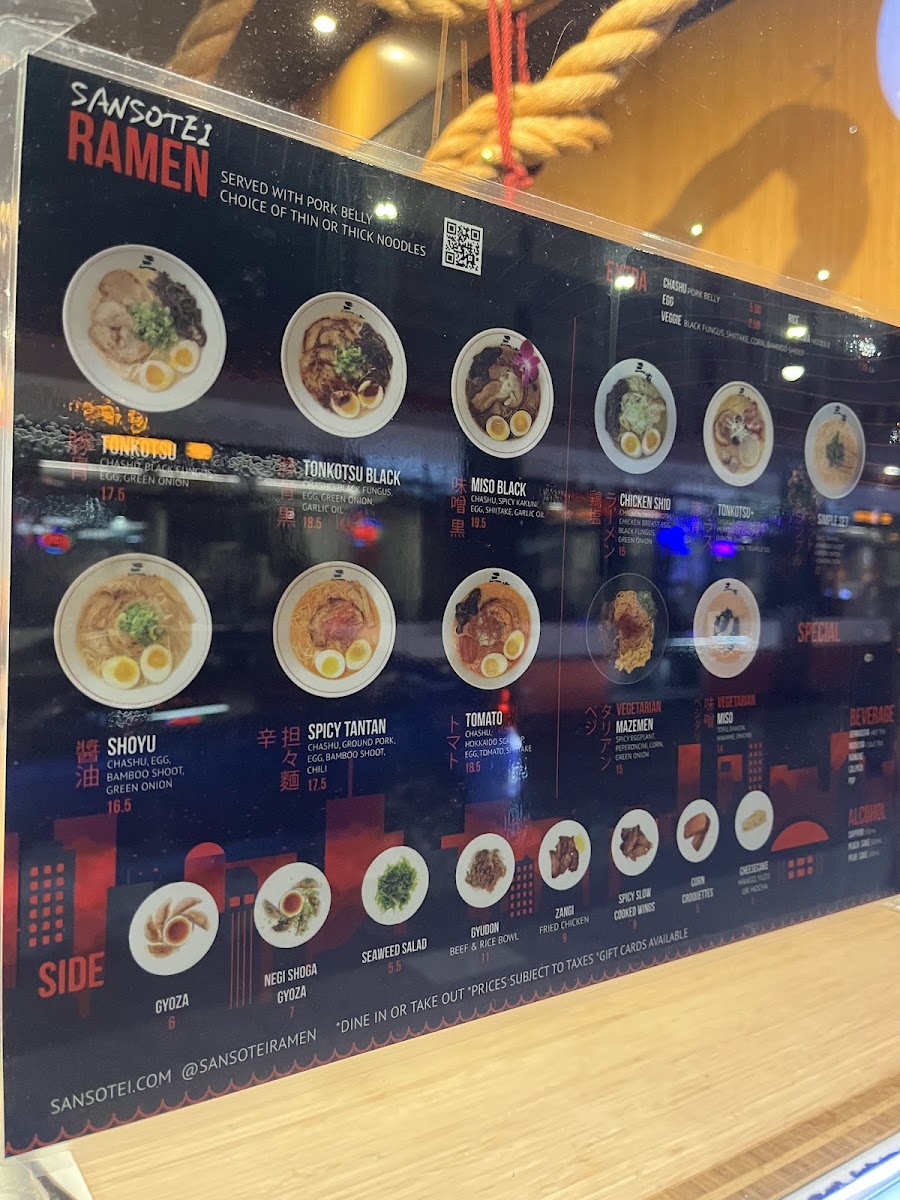 Menu Sansotei Ramen-1