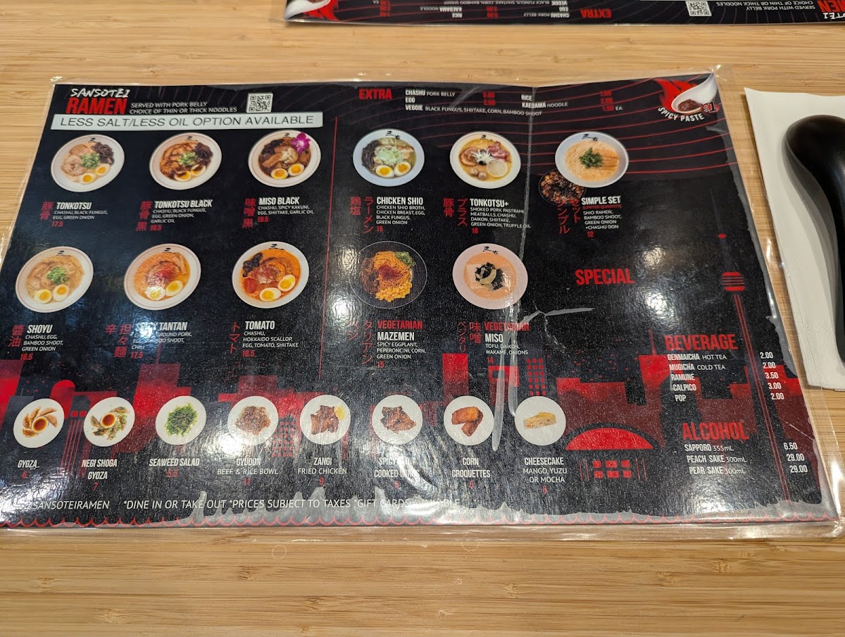 Menu Sansotei Ramen-6