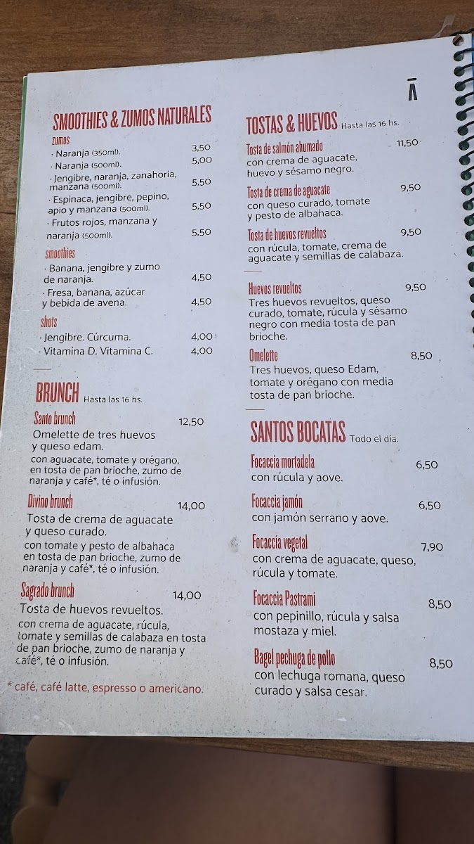 Menu Santa Coffee Camas-6