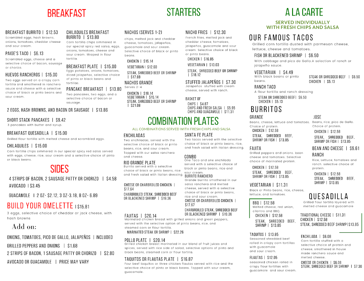 Menu Santa Fe Cafe Restaurant-2