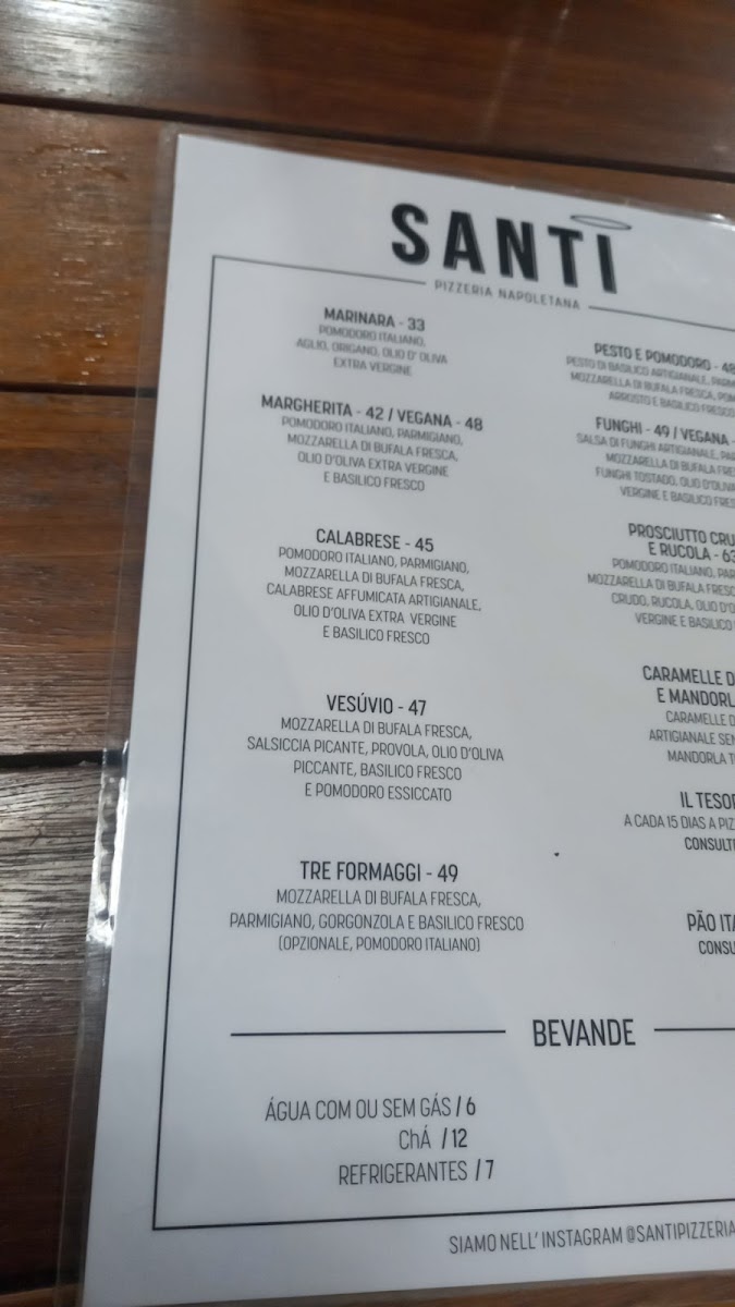 Menu Santi Pizzeria Napoletana-1