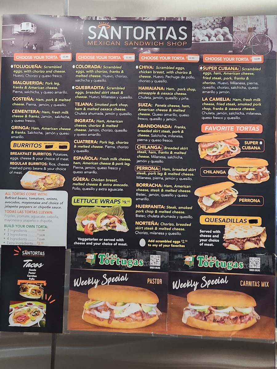 Menu Santortas Mexican Sandwiches-1
