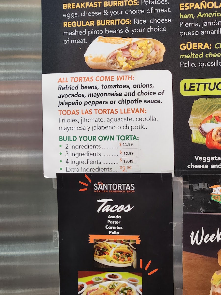 Menu Santortas Mexican Sandwiches-7