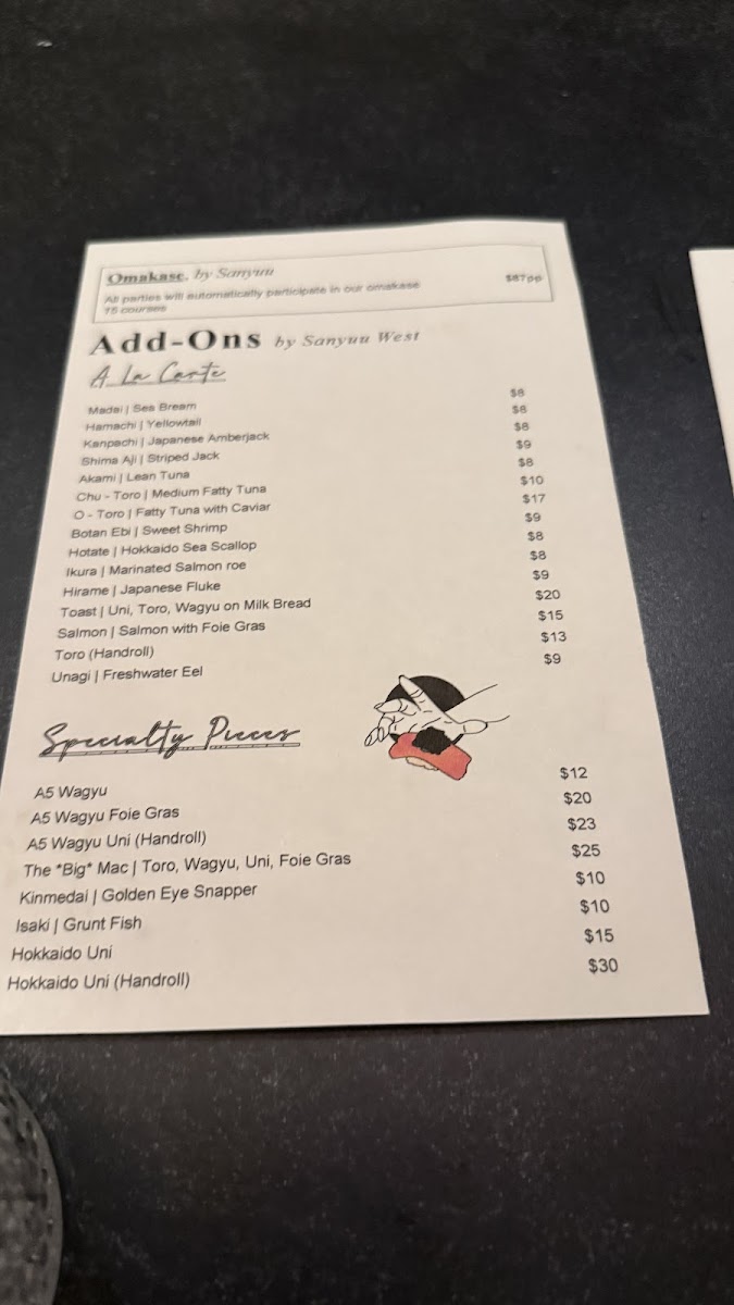 Menu Sanyuu West-3